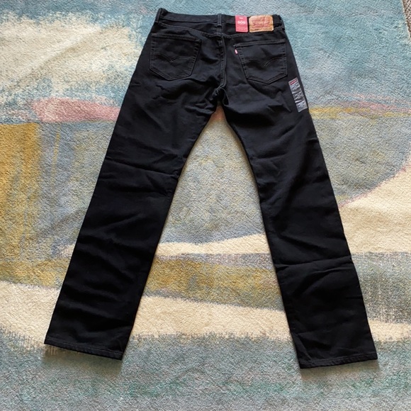 Black 505 Regular Straight Leg Levi’s Jeans - Picture 2 of 4